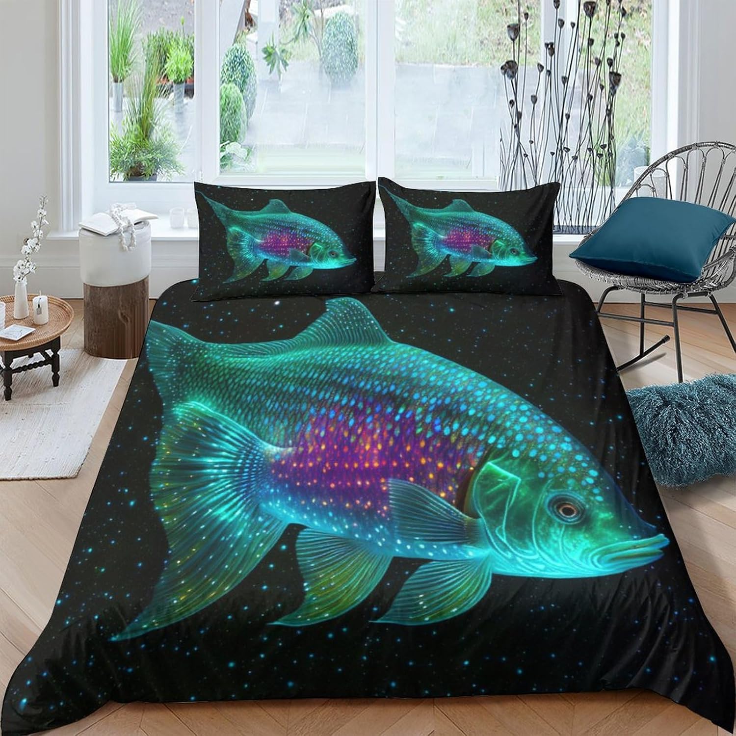 Quilt Cover with 3D Print Duvet Cover Sham Set with Zipper and Corner Ties Ultra Soft Quilt Cover with Zipper Closure Winter Soft Duvet Cover for Men Kids Full（203x228cm）