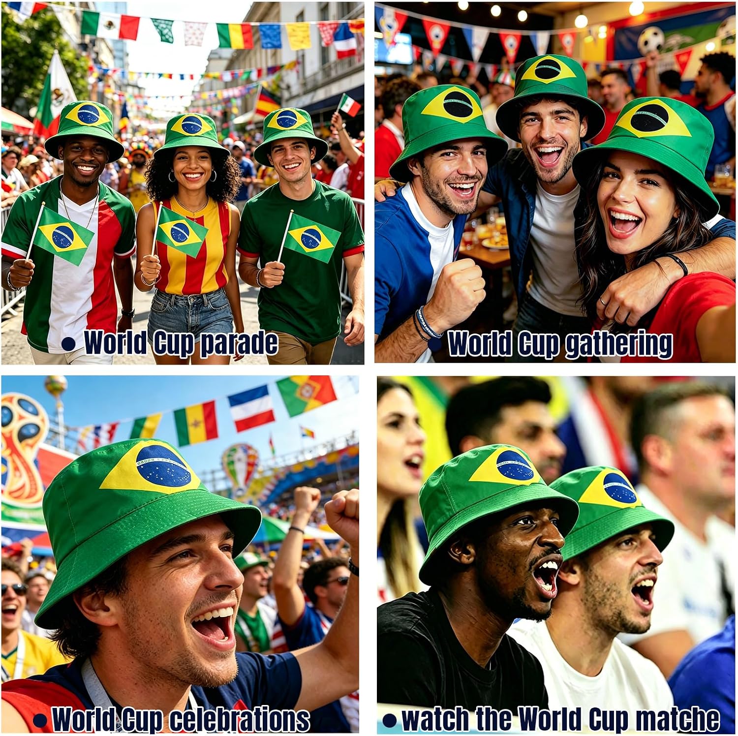 Bucket Hat with National Flag World Cup 2026 Hat World Cup Merchandise for Soccer Fans Gifts