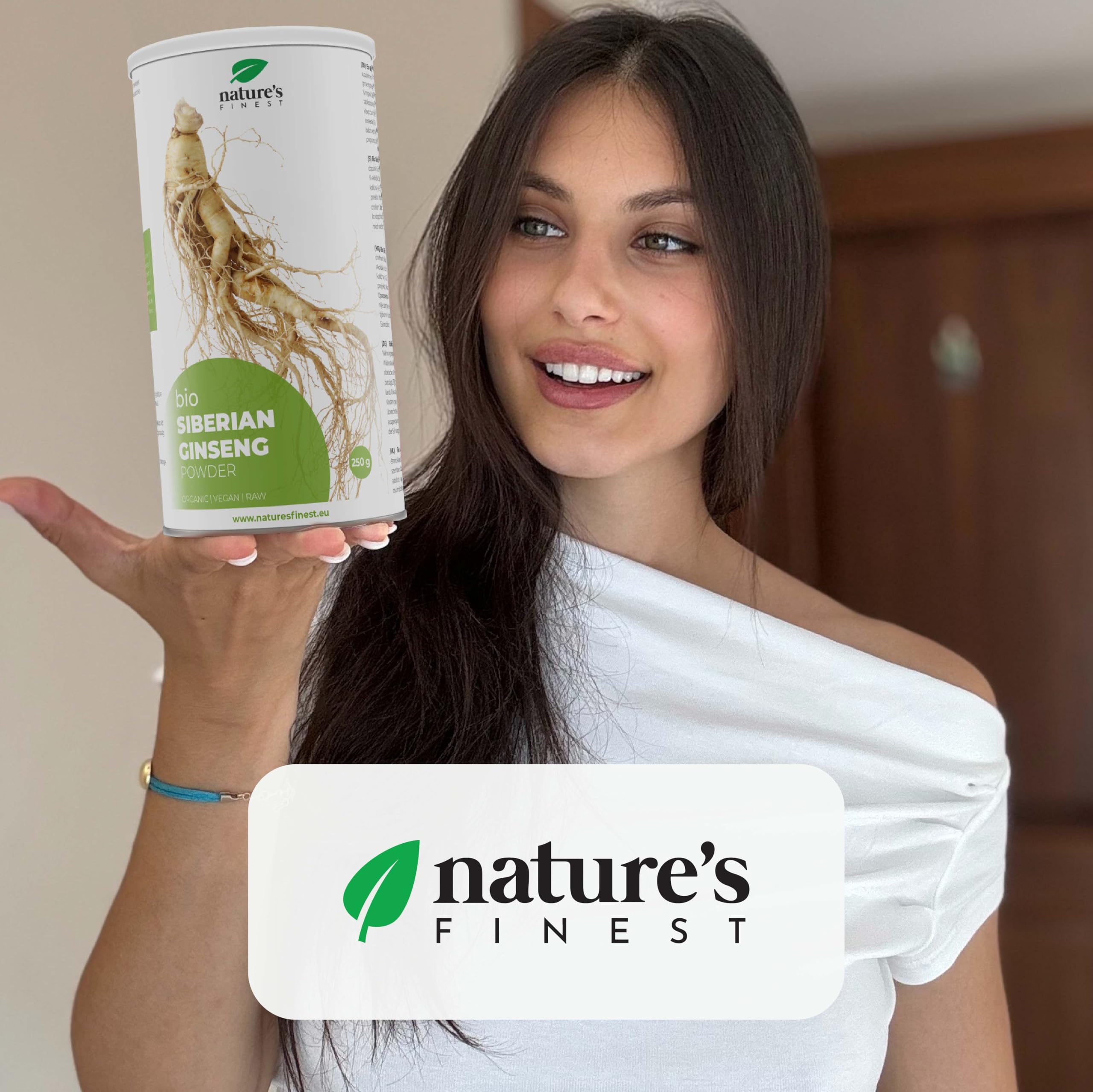 Nature's Finest Bio Sibirischer Ginseng, Pulver 250 g | Eleutherococcus senticosus Wurzelpulver - 100 % bio, vegan - traditionsreiche Wurzel, fein gemahlen für Getränke
