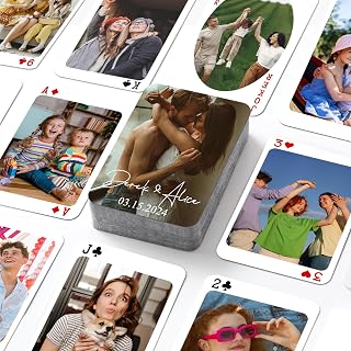Taikuri Custom Playing Cards Personalized Poker Cards with Your Photo Waterproof Deck Cards as Gift for Family, Party, Holiday