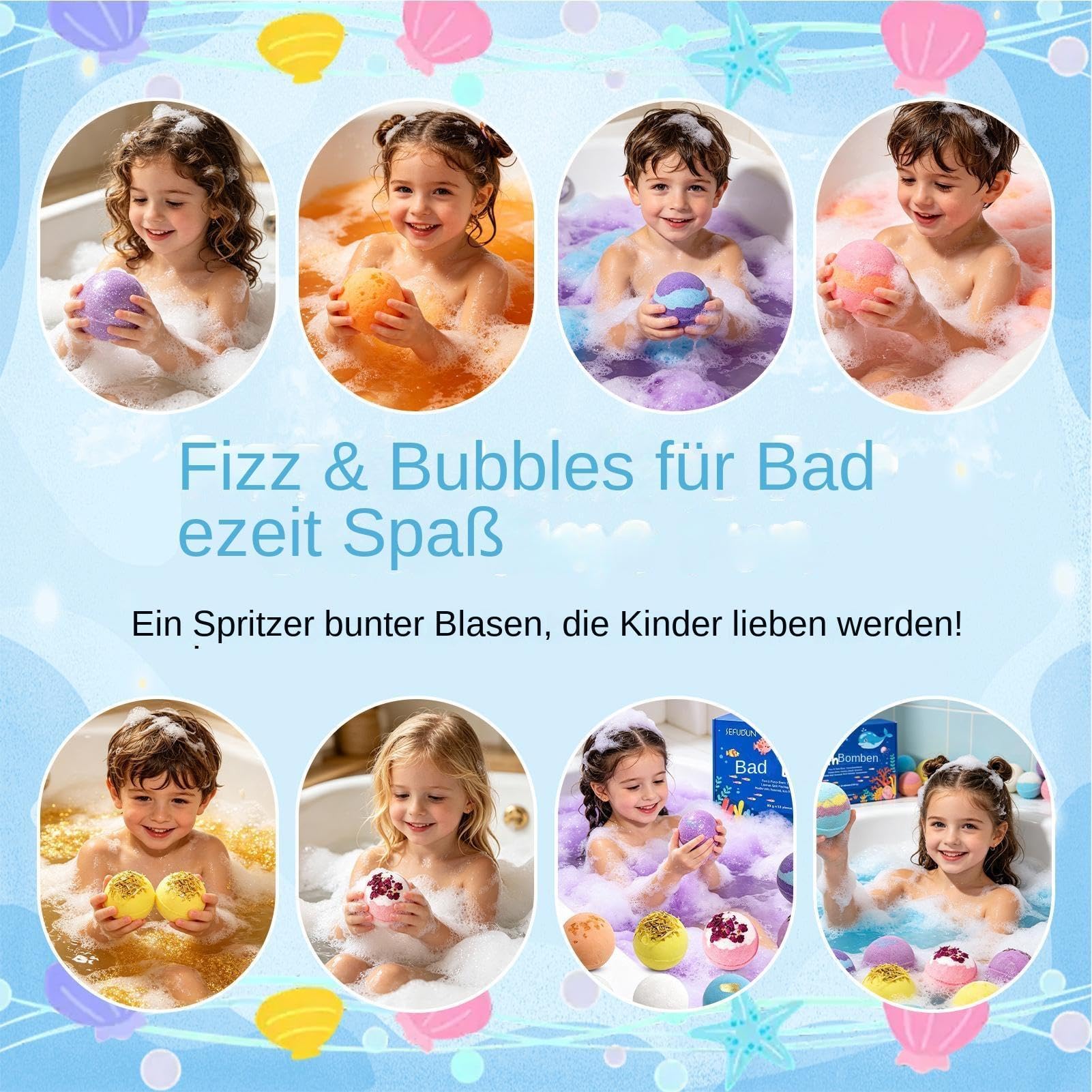 Lot de 12 bombes de bain avec à l'intérieur pour - 5,1 cm