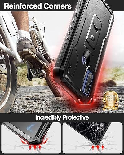 Miniatura 3 de Dexnor Funda para Moto G Pure protector de pantalla y soporte integrados resistente protección de grado militar a prueba de golpes para Motorola