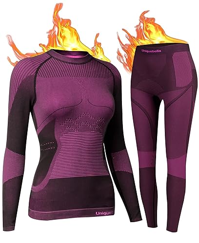 UNIQUEBELLA Womens Thermal Underwear Long Johns Base Layer Set for