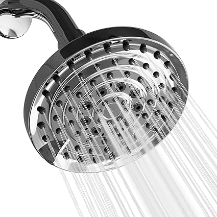 ShowerMaxx, Luxury Spa Series, 6 Spray Settings 5 inch Adjustable High Pressure Shower Head, MAXX-imize Your Shower with Showerhead in Polished Chrome Finish