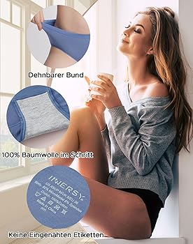 INNERSY Damen Unterhosen 4er Pack - Nahtlose Microfaser Slips | Unsichtbar Unter Kleidung 68% Polyamid