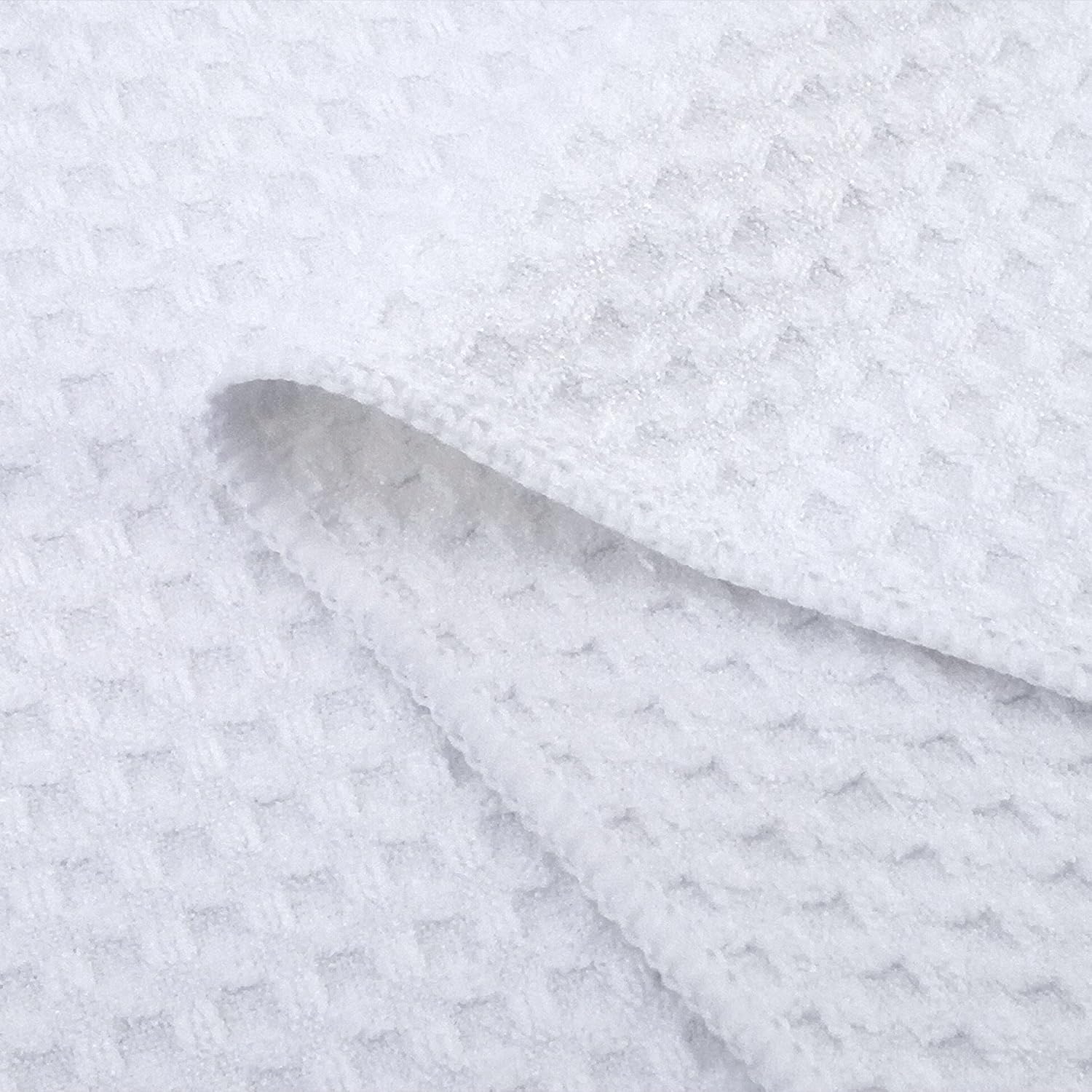 POLYTE Ultra Premium Microfiber Kitchen Dish Hand Towel Waffle Weave, 18 Pack (16x28 in, White) - Image 4