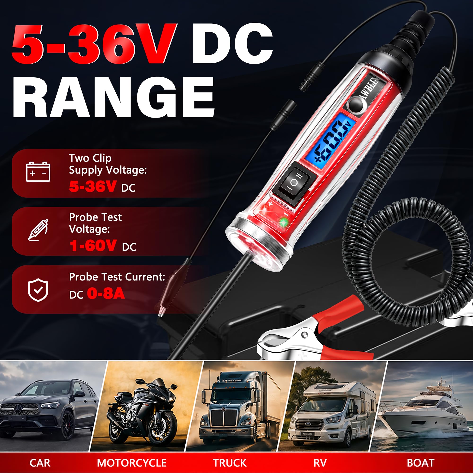 AWBLIN Circuit Probe Tester - Automotive Diagnostic Tool -6