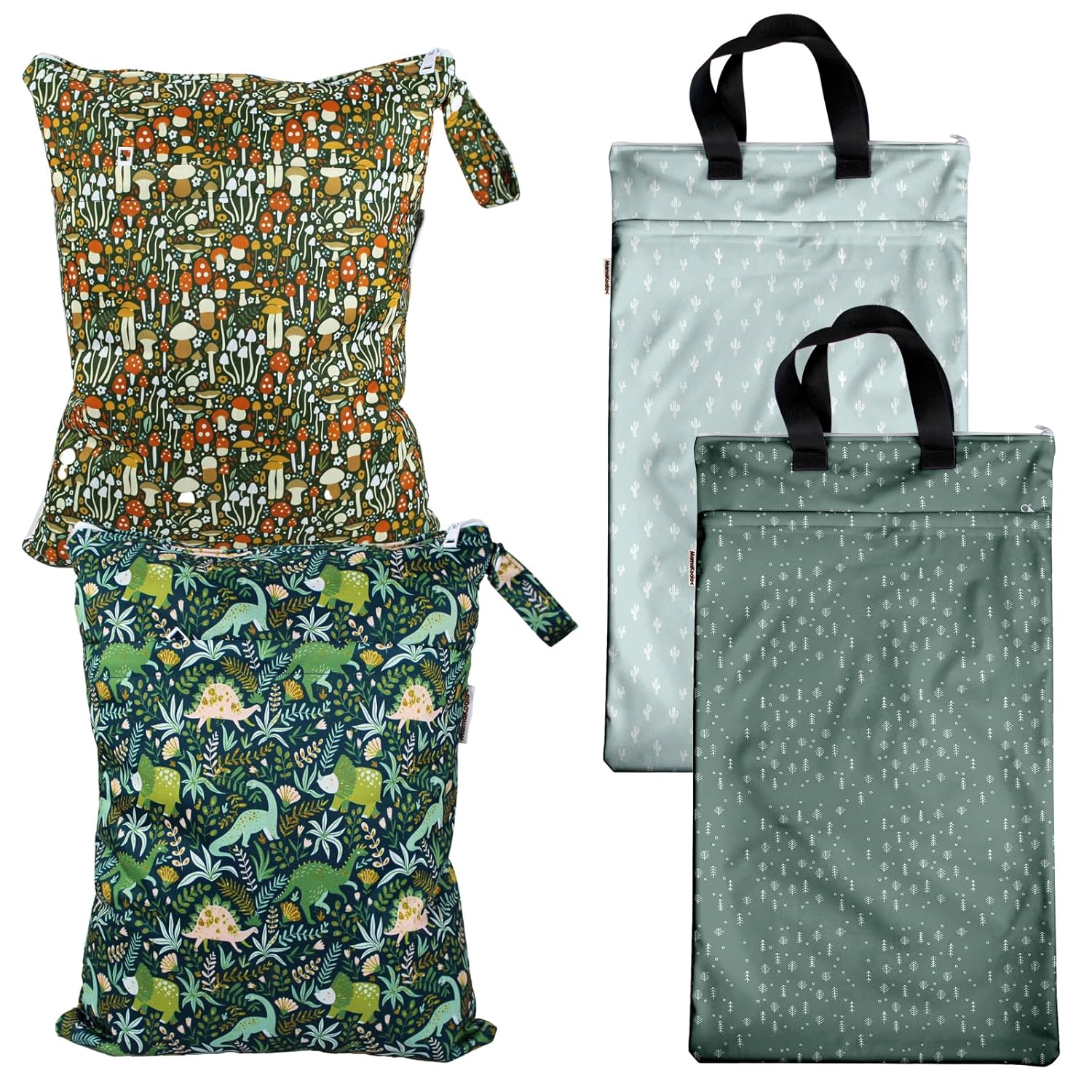 Mama Koala 2 Pack Waterproof Wet Dry Bags,with 2 Pack Hanging Wet Dry Bags