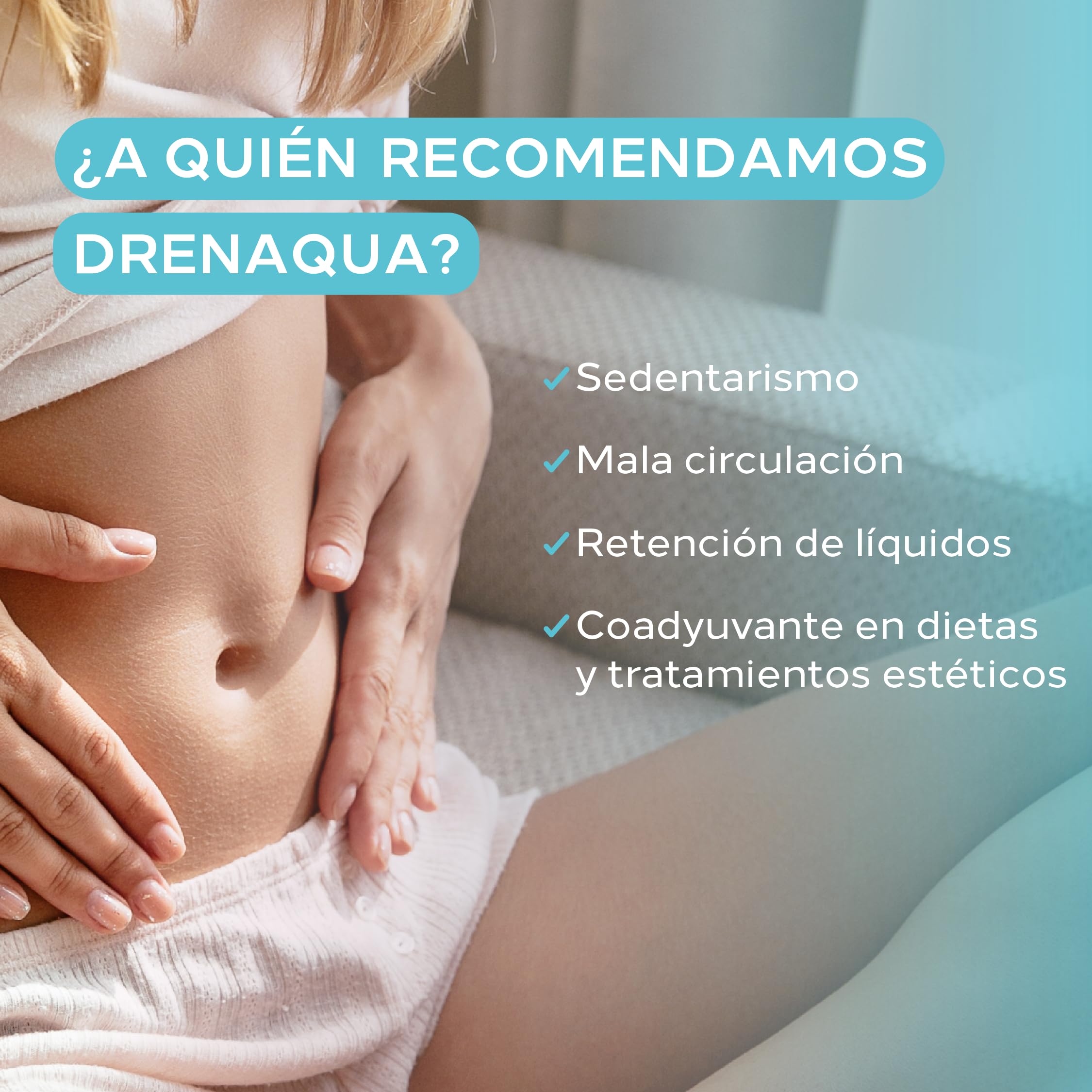 Cumlaude Lab - Pack Drenaqua Complemento Alimenticio Diurético, Retención Líquidos, con Té Verde, Prebióticos, Magnesio y Vitamina B6