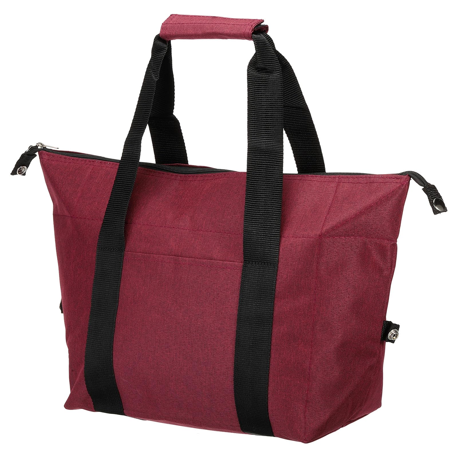 Sac à déjeuner isotherme en tissu Oxford imperméable, sac fourre-tout thermique portable, boîte à déjeuner, récipient alimentaire pour le travail, le bureau, l'extérieur, 29 x 17 x 30 cm, rouge vin