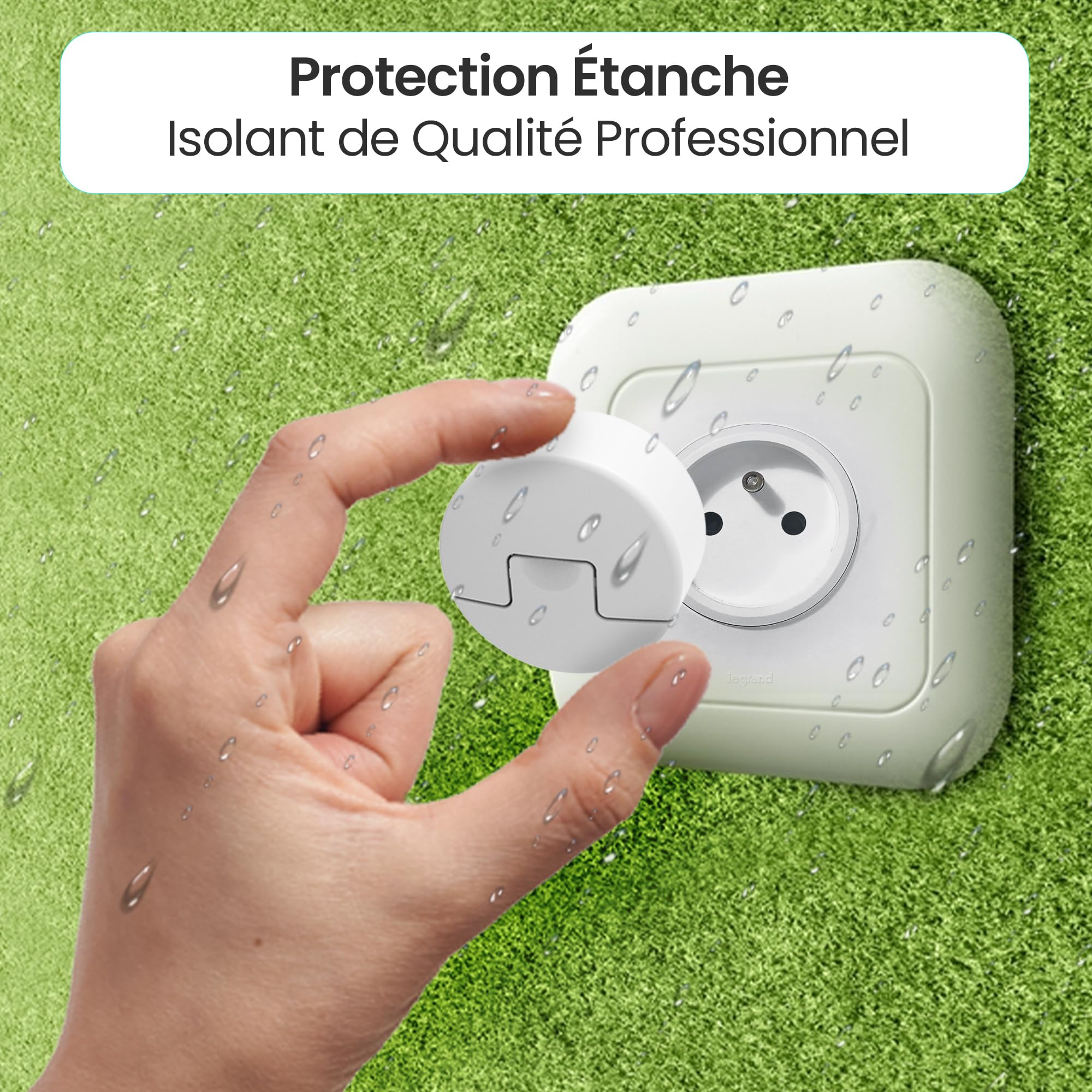 NOUVEAU Cache Prise Bébé FRANÇAIS Automatique - Universel - KEBYCO Paris - [16 Pcs] - Sécurité Electrique Enfant - Sans Adhésif - Sans Clef - Anti Poussière - Étanche - Invention Française
