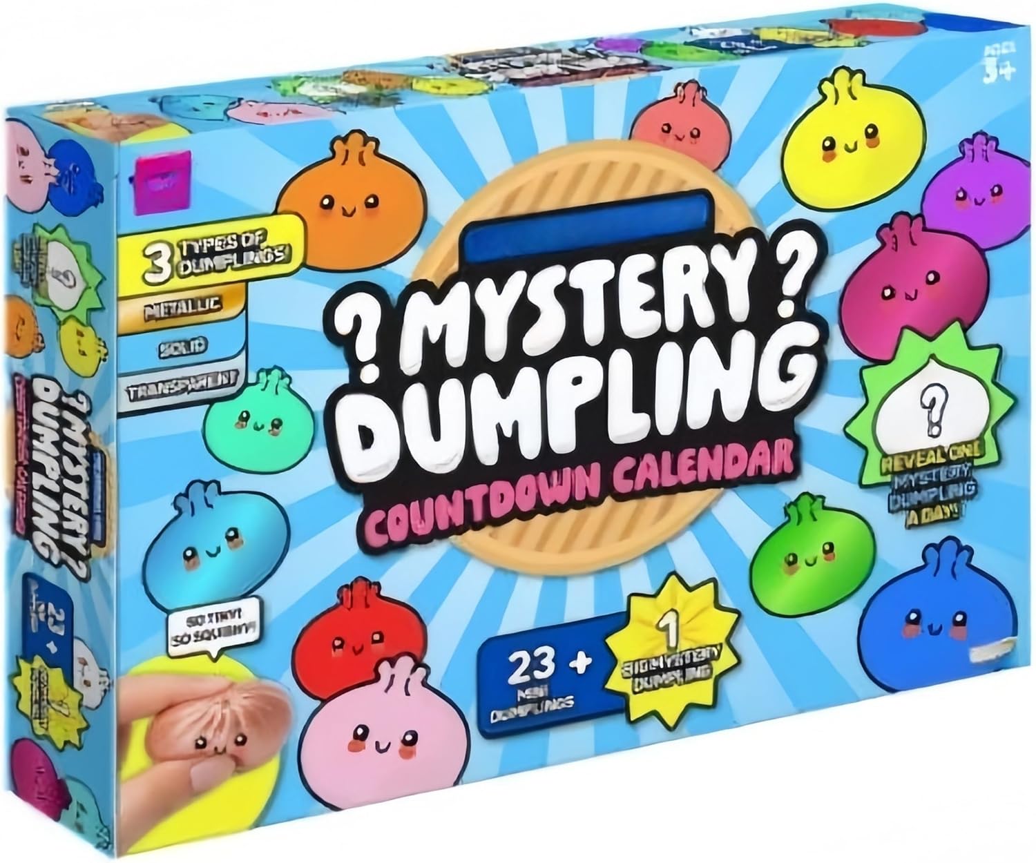 2026 Dumpling Squishy Advent Calendar, 24PCS Squishy Dumpling Mystery Advent Countdown Calendar, Stress Relief Sensory Fidget Toys for Anxiety Relief Hand Relax, Birthday Gifts for Kids Adults