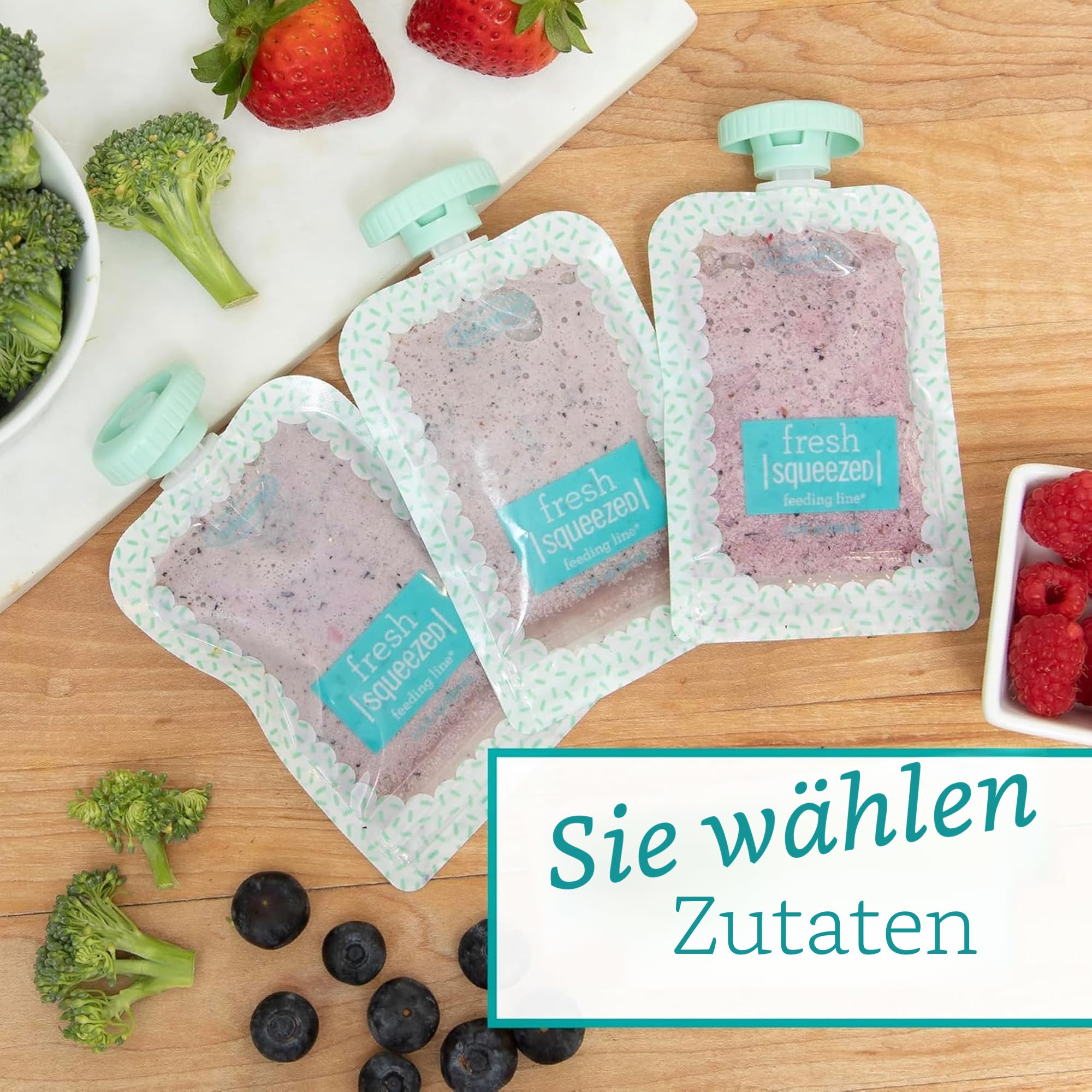Infantino Squeeze Station für Selbstgemachte Babynahrung, Beutelabfüllstation für Pürierte Nahrung für Babys und Kleinkinder