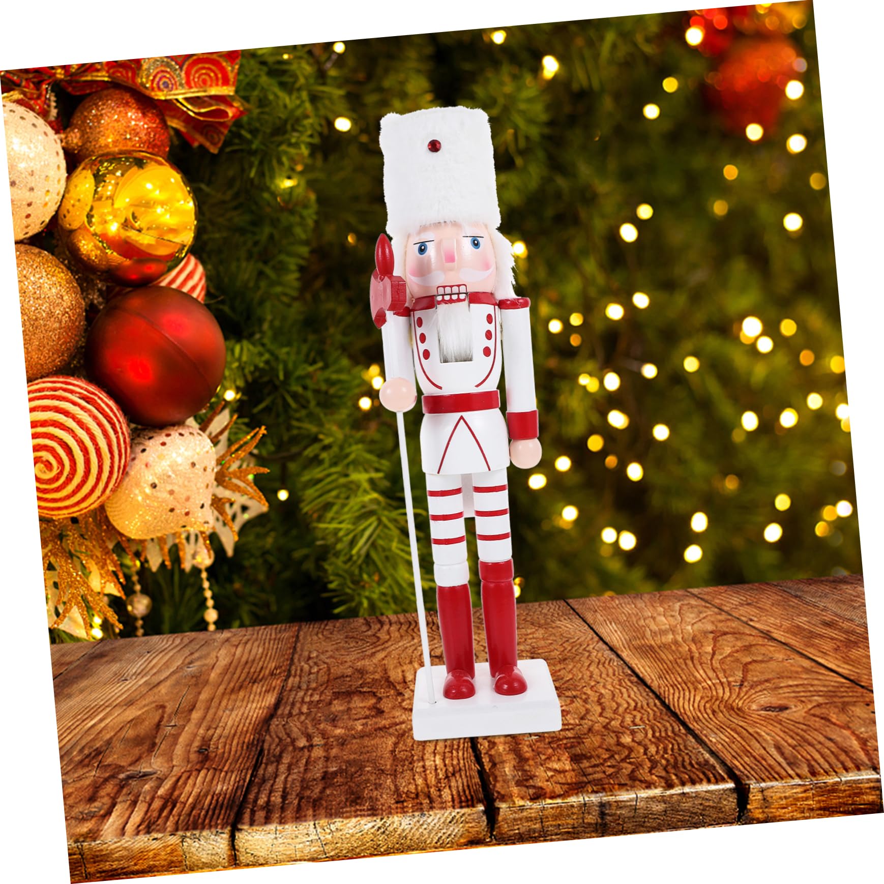Figurine Casse-Noisette En Bois - 25 Cm, Décoration De Table Noël, Cadeau Fêtes