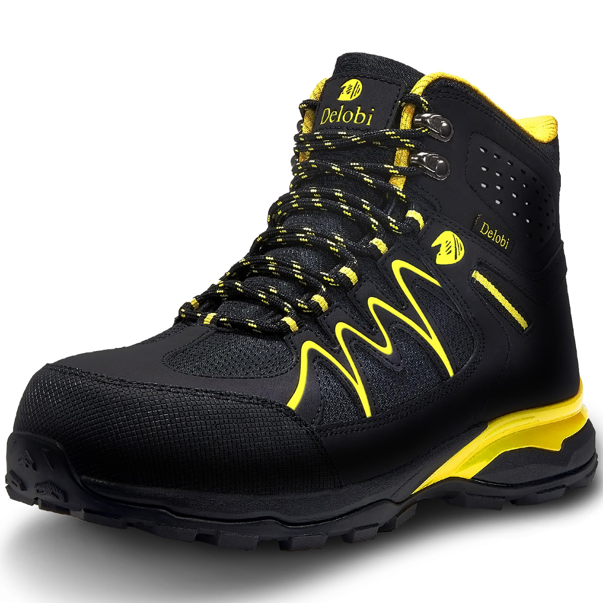 Blapek Steel Toe Boots for Men Indestructible Construction Safety Work Shoes for Men with Non Slip Puncture Proof Comfortable Perfect for Outdoor Work, Hiking, Construction