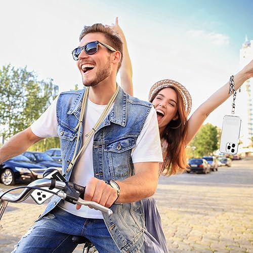 Miniatura 2 de 2 almohadillas de cordón ajustable para teléfono celular, correa para el cuello universal para teléfono celular + 2 piezas de parche de teléfono