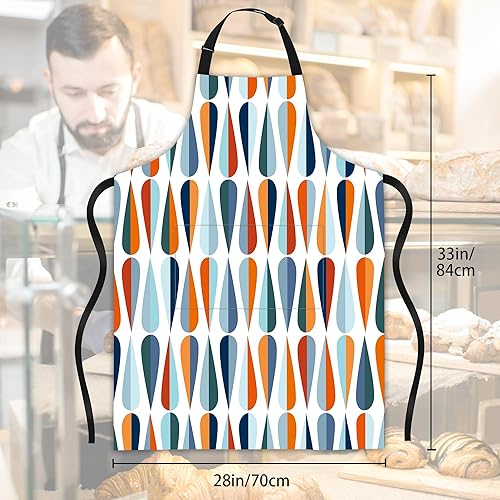 Miniatura 3 de JASAKOO Delantal, regalo del día de la madre para mujer, delantal con cuello ajustable impermeable, adecuado para regalos de cocina