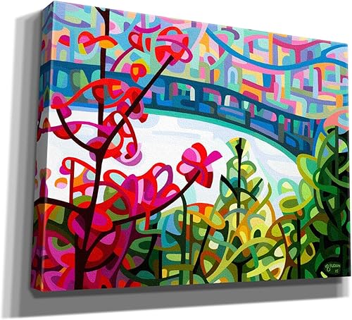 Miniatura 2 de Epic Graffiti 'Salmon Ridge' de Mandy Budan, arte de pared en lienzo, 16 x 12 pulgadas