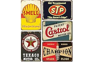 5 Pieces 8x12 Inch Old Car Signs Metal Vintage Retro Garage Signs...