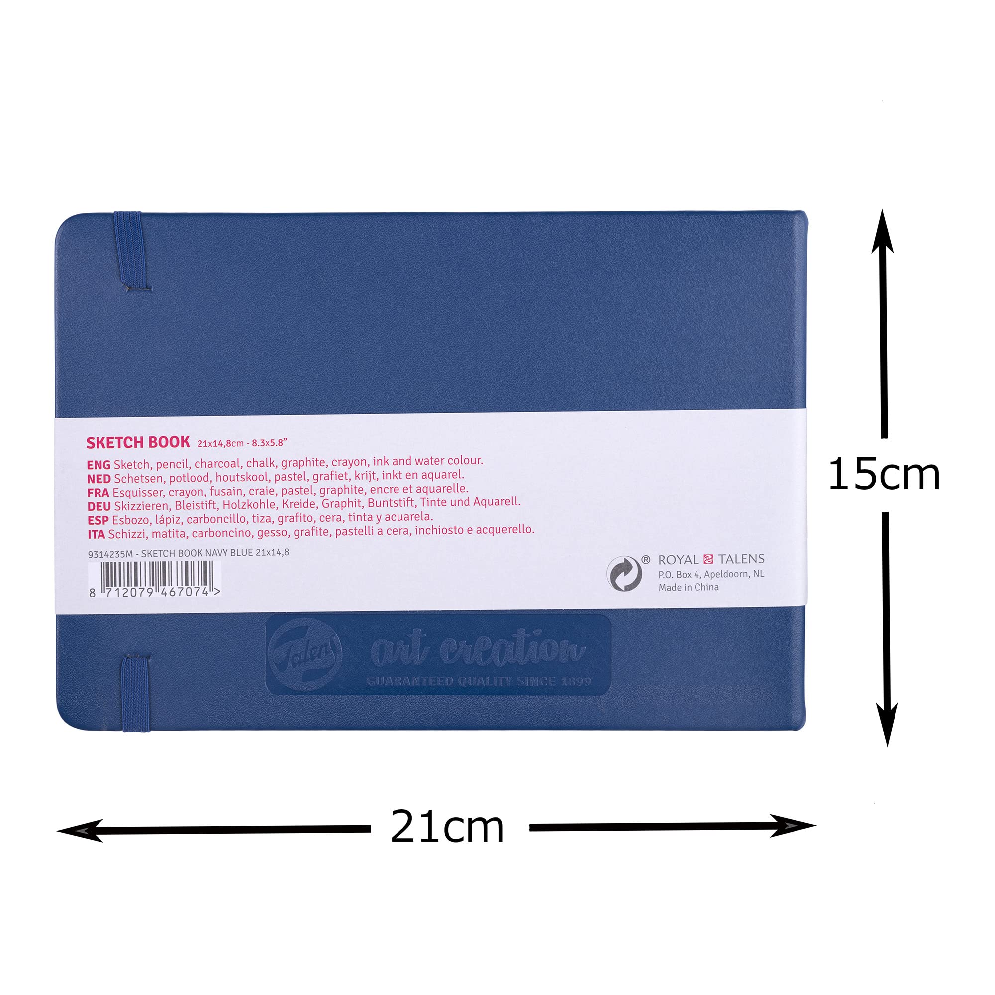 Talens Art Creation Szkicownik 21 x 15 cm - Navy Blue, 140 g, 80 ark.