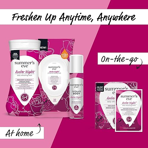 Miniatura 5 de Summer's Eve Noches Ámbar con Extractos de Avena y Karité, Jabón corporal femenino refrescante diario para todo el cuerpo, elimina el mal olor