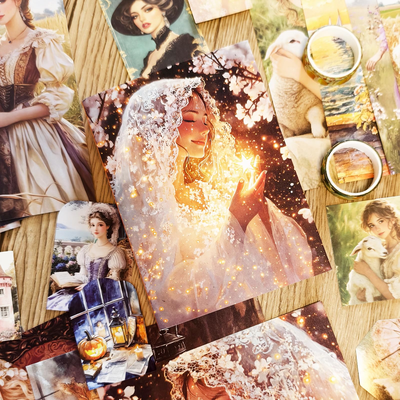 Zestaw akcesoriów do scrapbookingu, zestaw do scrapbookingu estetyczny zestaw do scrapbookingu dla osób w stylu vintage artykuły do pamiętnika śmieci z papierem do scrapbookingu naklejki do