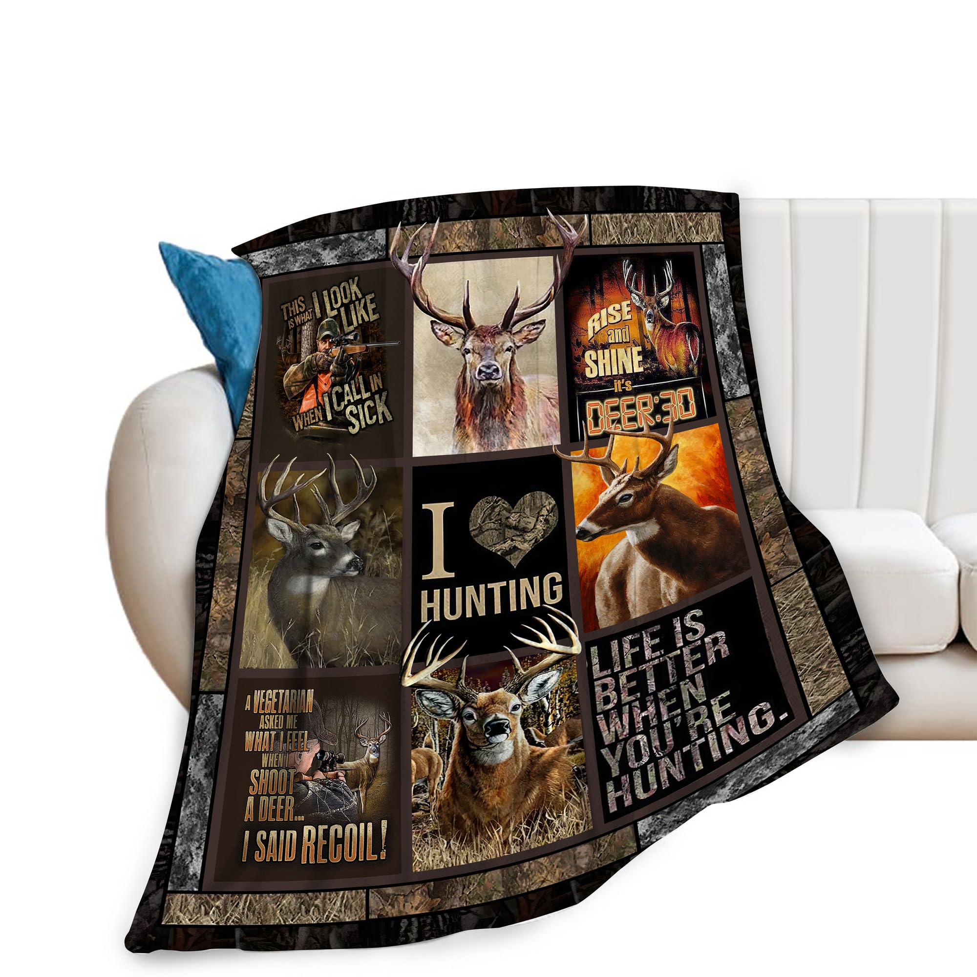 Couverture polaire cerf chaude et douce pour lutter contre le froid nocturne