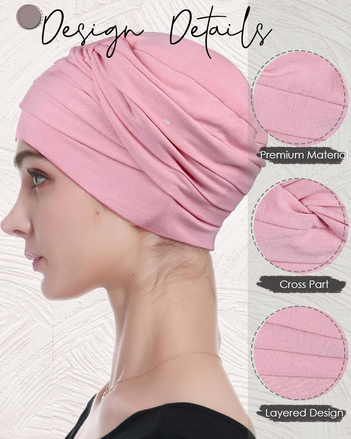 Chemo Headwear Head Wraps for Cancer Patients Made of Viscose – Warm, Super Comfy - Image 2