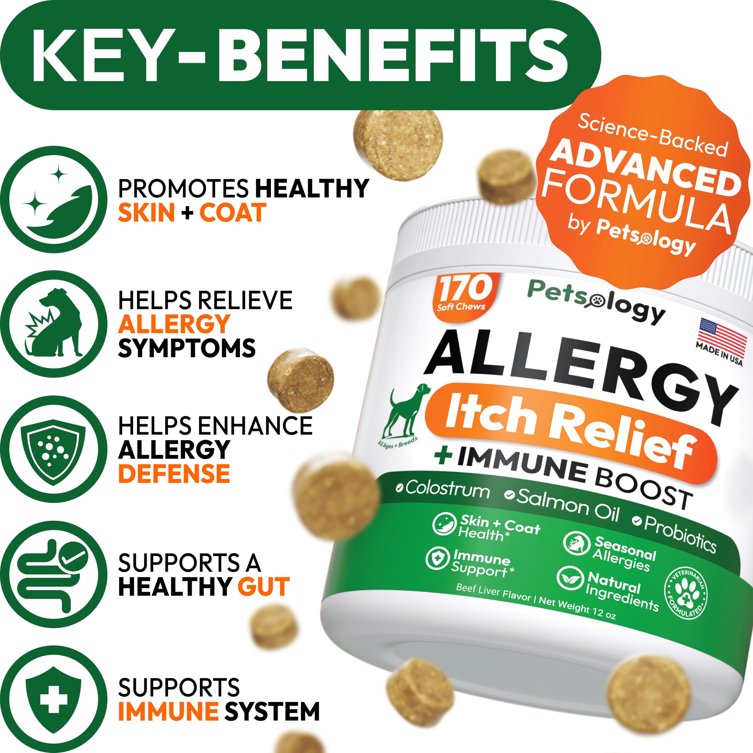 Amazon.com : Dog Allergy Relief Chews - 170 Dog Allergy Chews