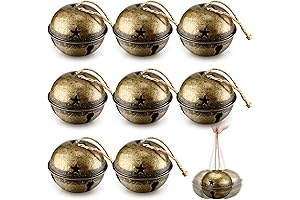 Enchanting 8-Piece Jumbo Bell Ornaments: A Symphony of Festive Cheer