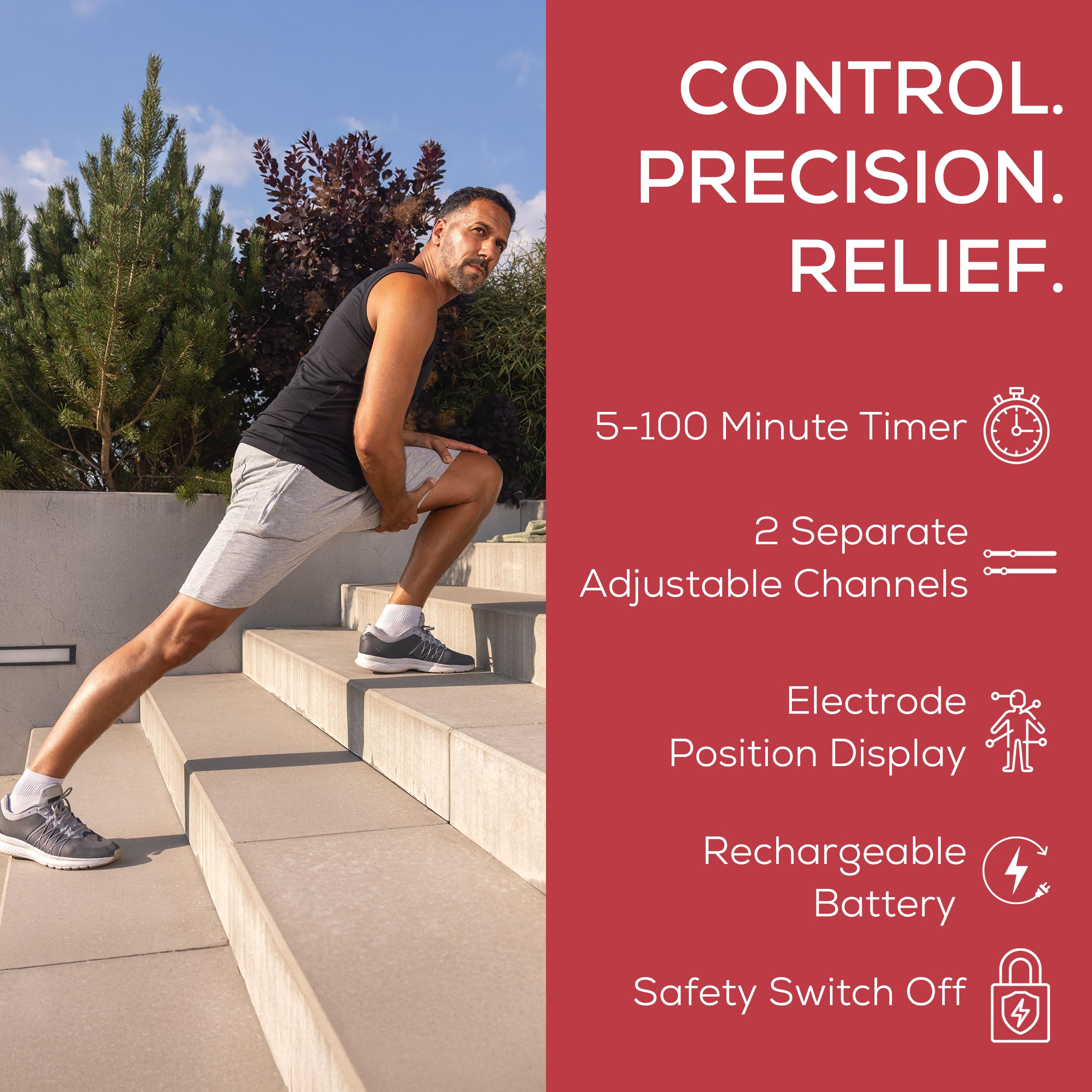 Beurer EM59 3-in-1 TENS Unit - Pain Relief & Muscle Therapy -8