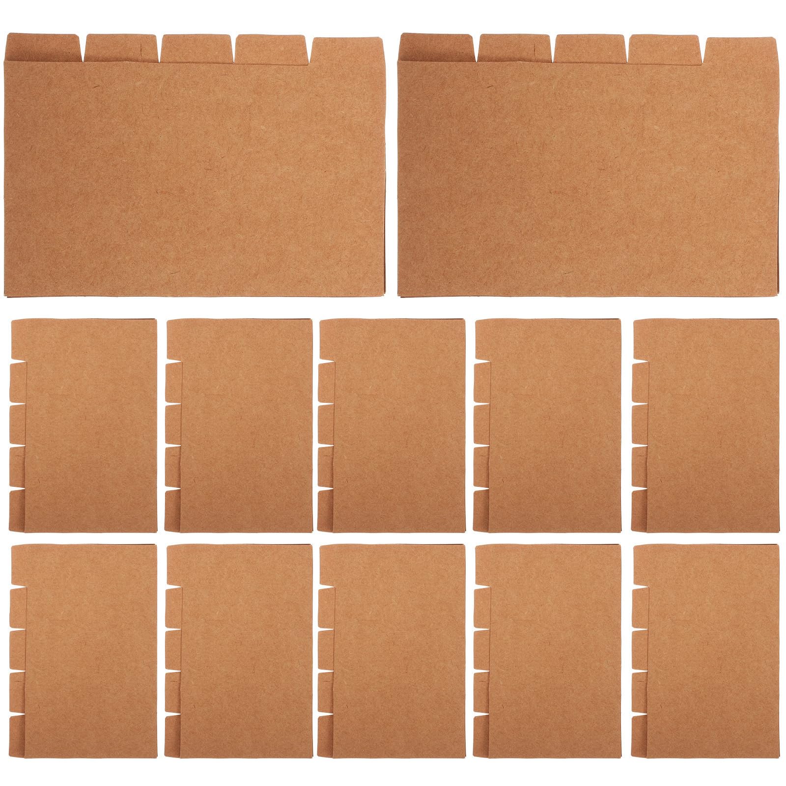 Separadores de índice de papel marrón Kichvoe para clasificar y organizar documentos 8
