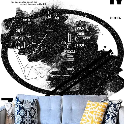 Miniatura 3 de Papel tapiz retro para póster con diseño de letras, papel tapiz para cocina, sala de juegos, diseño moderno de 78.7 pulgadas de ancho x 78.7