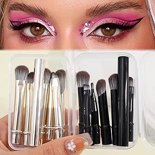6 unids/set cepillo de maquillaje portátil ca...