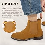 J's.o.l.e Western Cowboy Boots Men Square Toe Botte Cowboy Homme Stylish Ankle Chelsea Boots Brown Black Tan