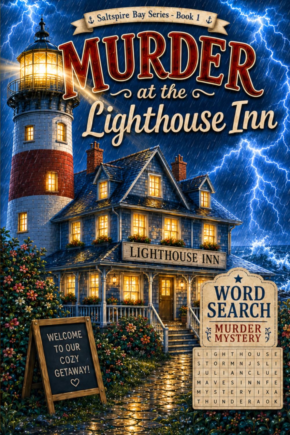Murder at the Lighthouse Inn: A Cozy Coastal Murder Mystery Word Search Puzzle Book: Saltspire Bay Series - Book 1: Read the story. Search the words. ... Solve the murder. 50 chapters / 50 puzzles