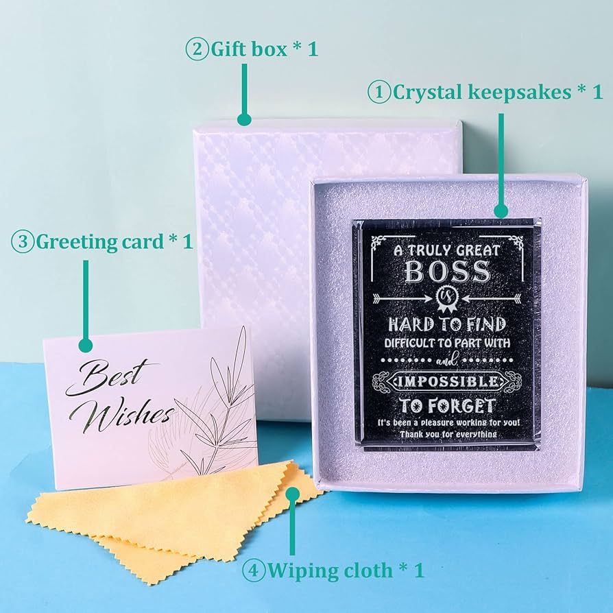記念グッズ boss Amazon.com: Movdyka Engraved Crystal Boss Going Away Gift