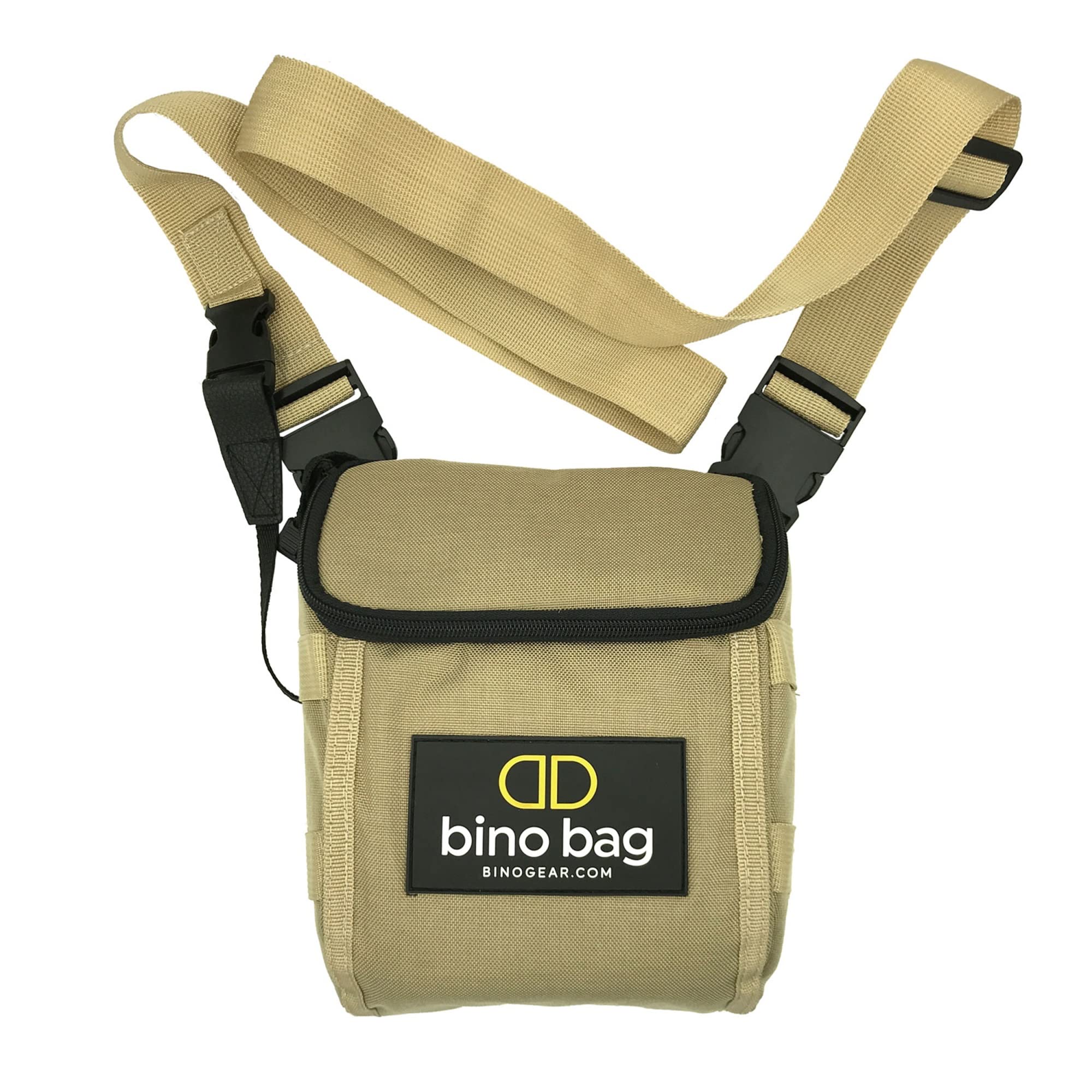 Bino Gear Bino Bag, Converts Into Binocular Harness, Crossbody, and Hip Bag, Safety Tether Strap Included, Desert Tan