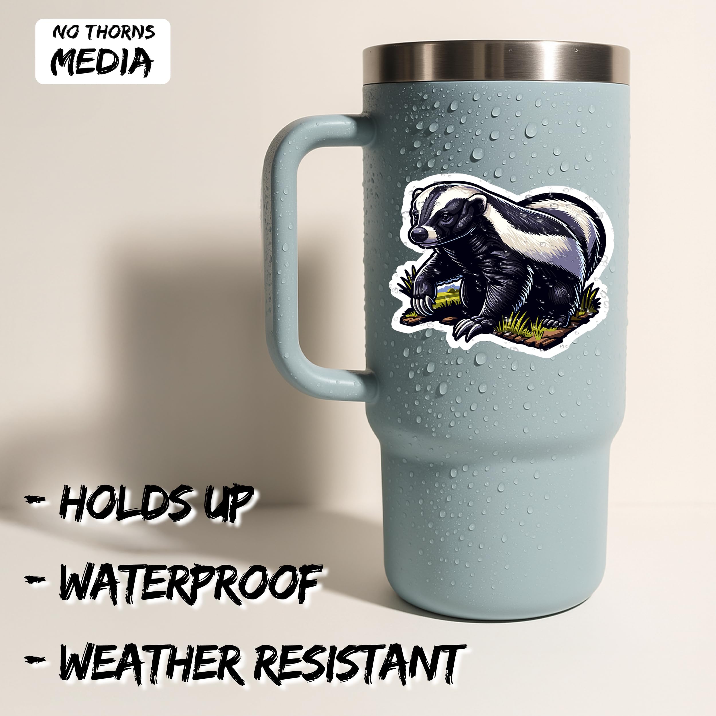 Amazon.com: Honey Badger Sticker 4 Inch Mellivora capensis Badass