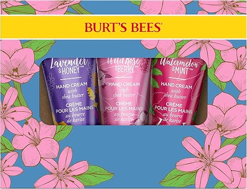 Burt's Bees Spring Gift, 3 Moisturizing Self Care Gifts, Shea Butter Hand Cream 