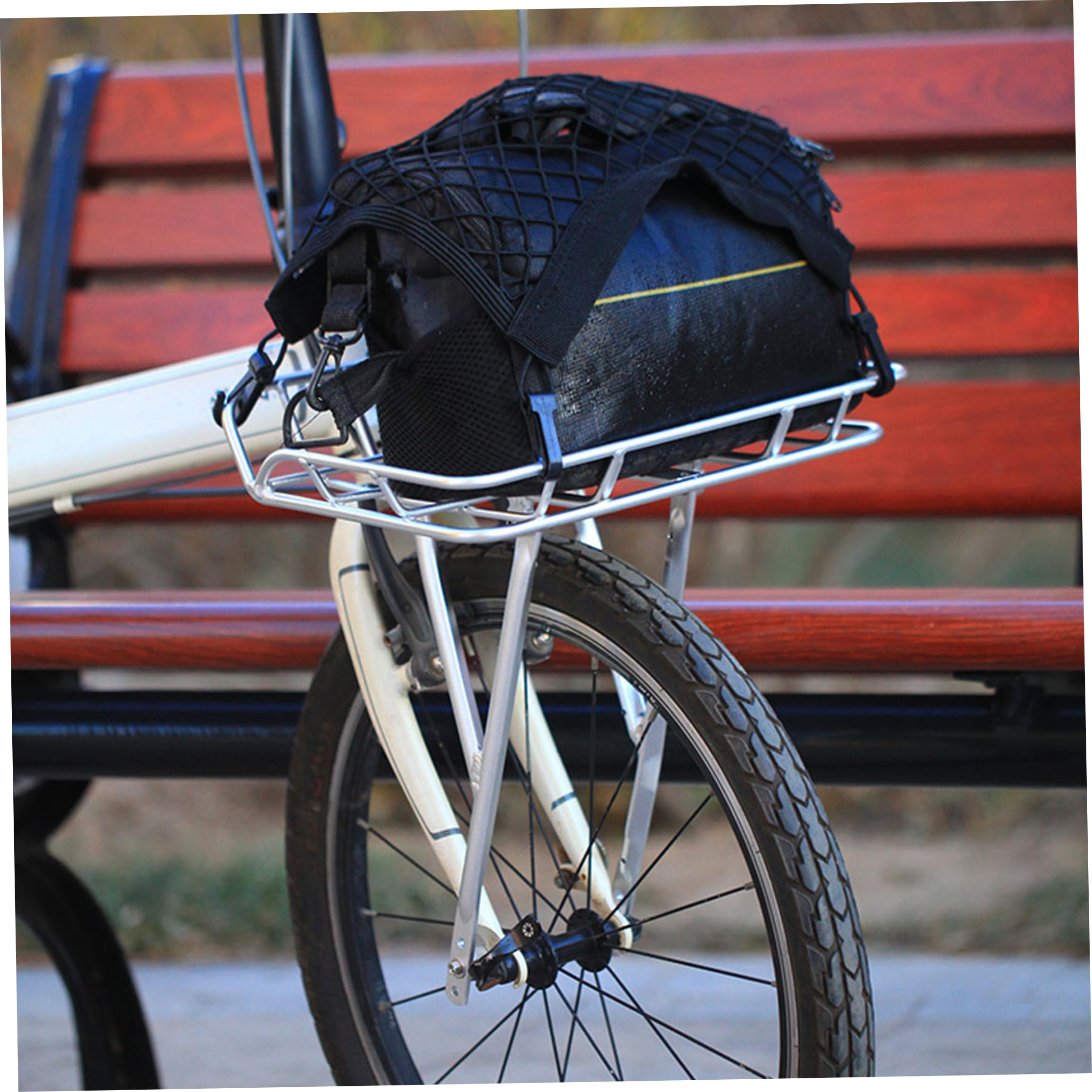 Panier de vélo Avant, Aluminium, Argent, pour vélos d'enfants de 20 Pouces. | Construction légère en aluminium, convient aux vélos pour enfants de 20 pouces, pour transporter de petites marchandises