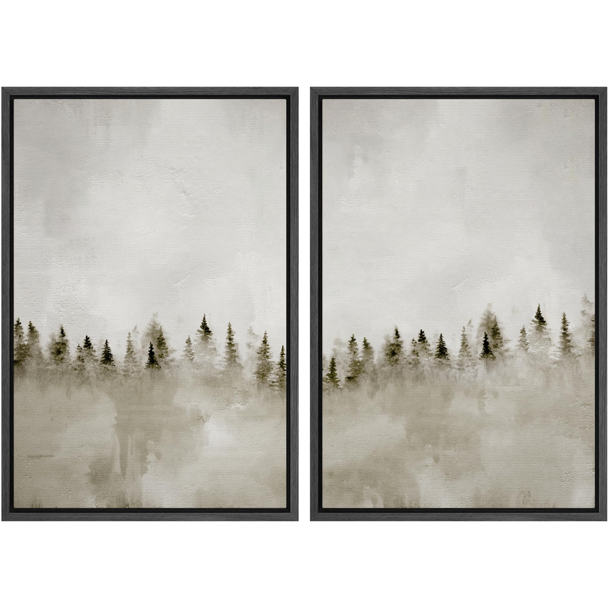 MUDECOR Framed Canvas Print Wall Art Set Watercolor Pastel Green Tan Landscape Abstract Shapes Illustrations Modern Art Decorative Contemporary for Living Room, Bedroom, Office - 16"x24"x2 Natural — view 109