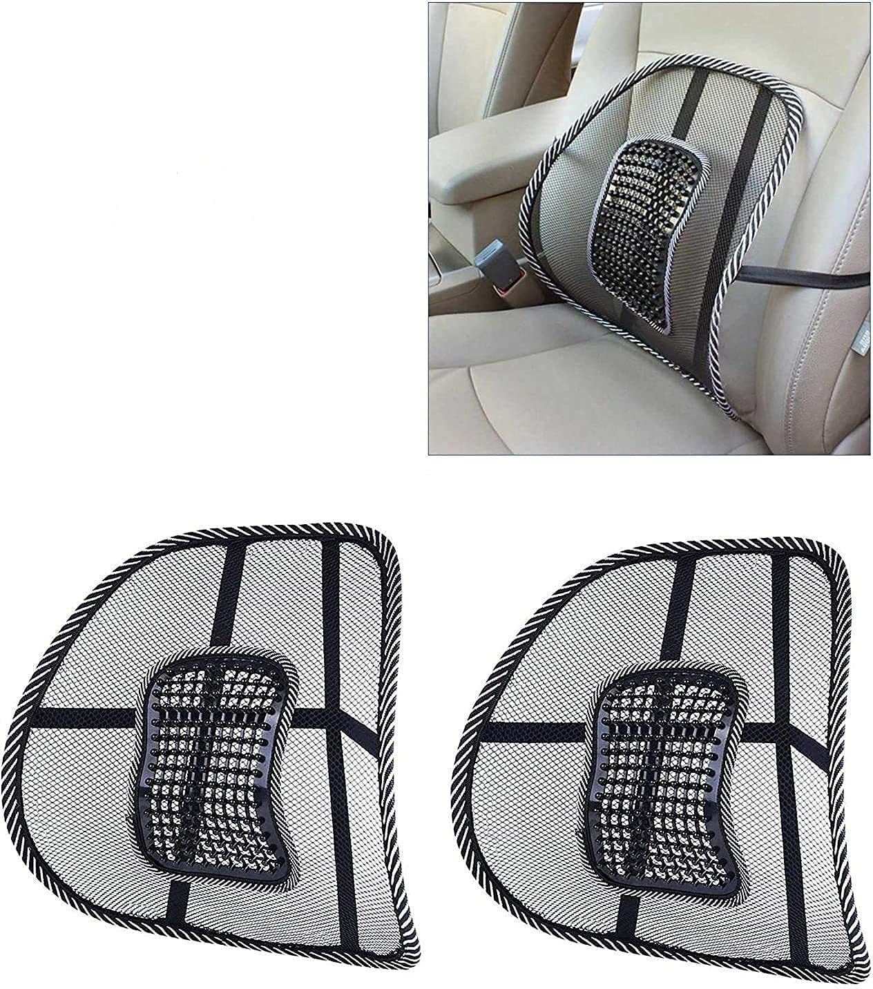 Pack of 2 Acupressure Back Rest Car Seat Support for Chair, Car & Abdomen Support (B0C9JCFCWH) Amazon Price History, Amazon Price Tracker