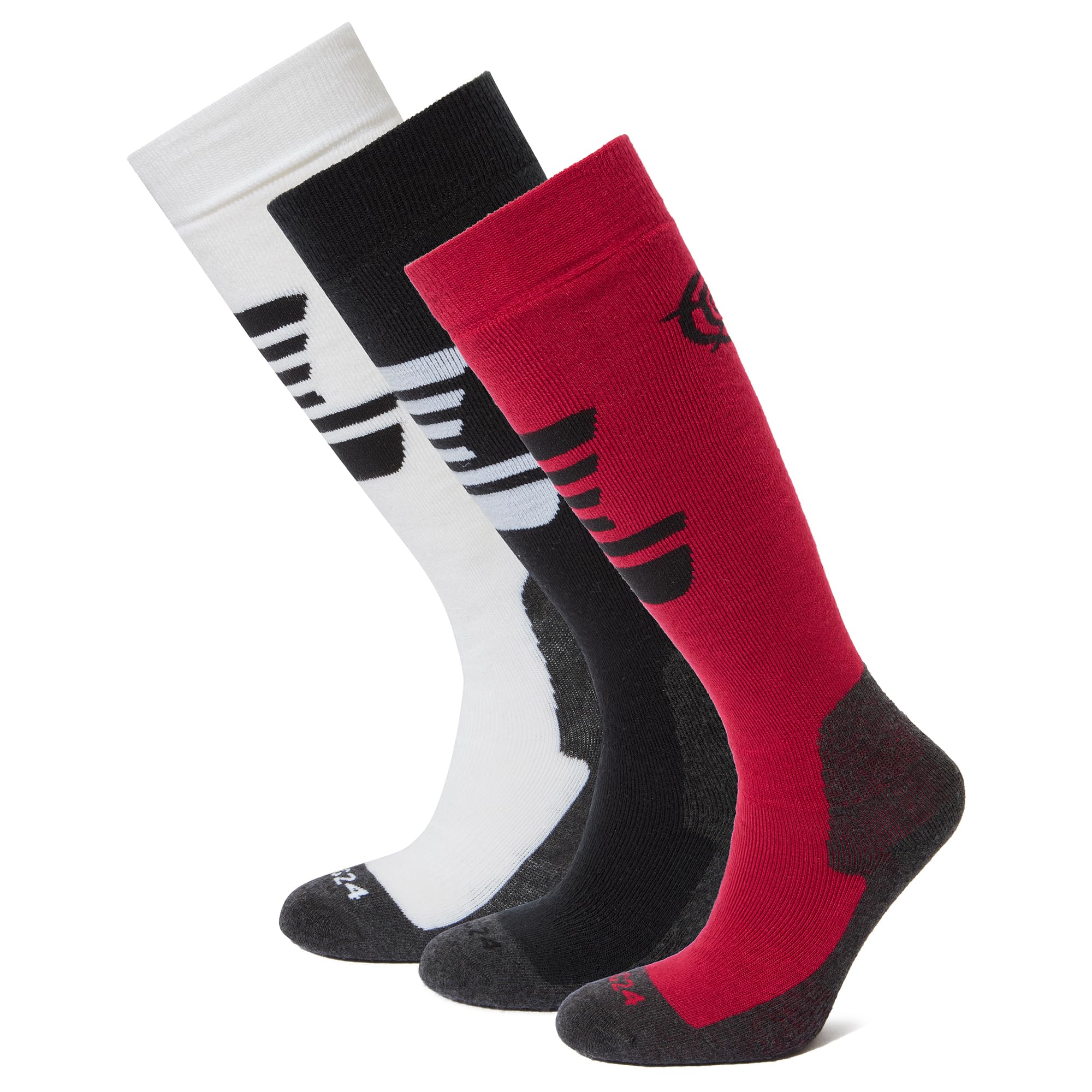 Tog24 Women's Bright Pink 'Bergenz' 3-Pack Ski Socks In
