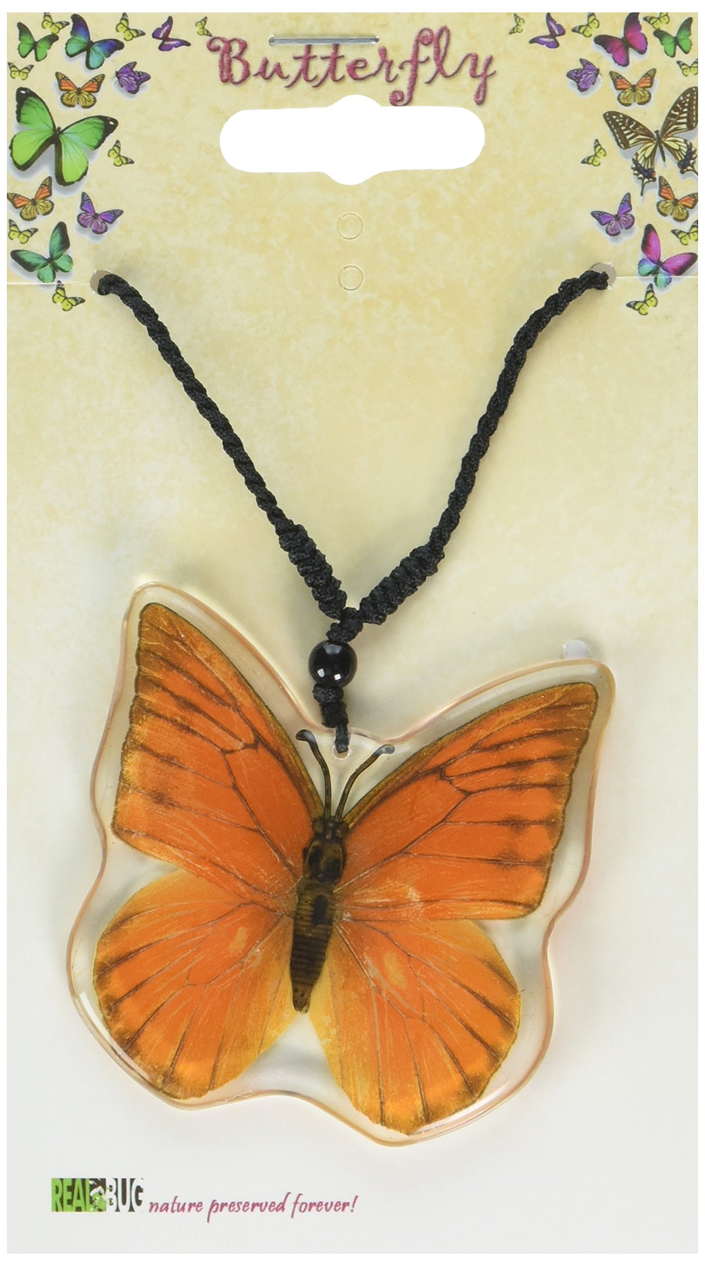 REALBUGOrange Albatross Butterfly Wing Necklace