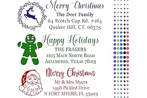 Personalized Christmas Address Stamp | Festive Stamp for the Holidays