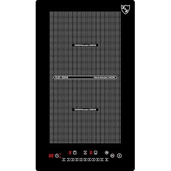K&H Domino 30-IN-3400FLX Induction Hob [2 Flex Zones] - Mobile Induction Hob - Double Induction Hob - Hob Induction Plug, Aut