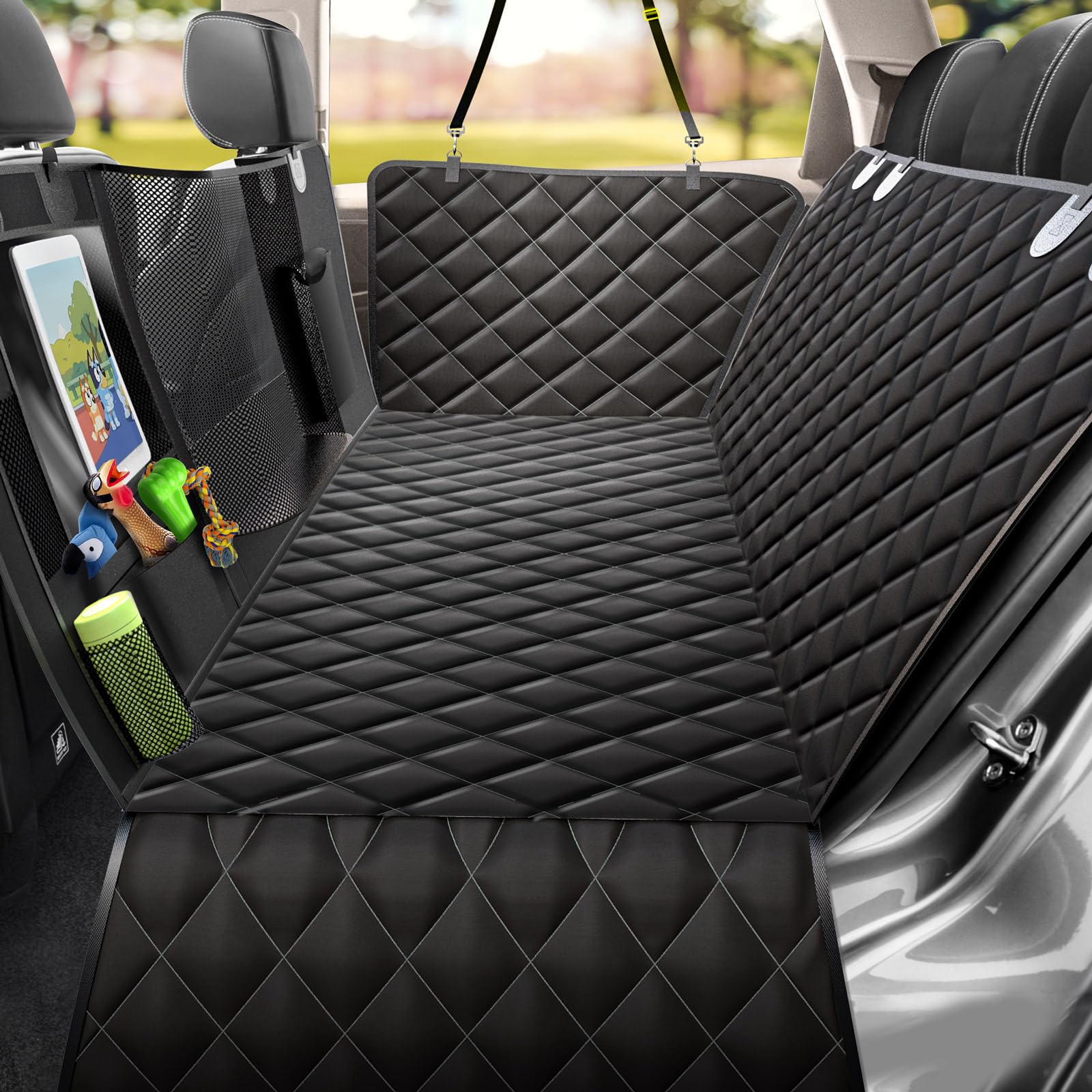Gimars Funda Perro Coche, Protector Coche Perros Asiento Trasero de Coche Oxford 600D Grueso, Funda Coche Perro 100% Impermeable y Antideslizante, Adecuado para Camiones y SUV