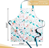 Vista 596 de Maison d' Hermine Delantal 100% de algodón para mujeres con bolsillo de cocina delantal de chef para hombres, decoración de Pascua