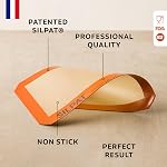 Silpat AE275200-01 Tapis de cuisson en silicone, de qualité supérieure 7-7/8-Inch par 10-7/8-Inch, Tan